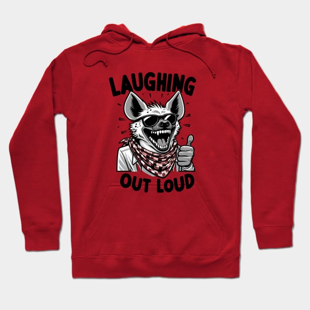 Hyena Laughing Out Loud Hoodie by katzura